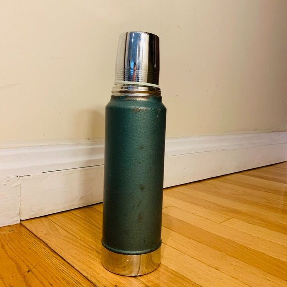 Stanley Aladdin Green Vacuum Bottle Thermos Vintage Made in USA - Picture 3 of 13